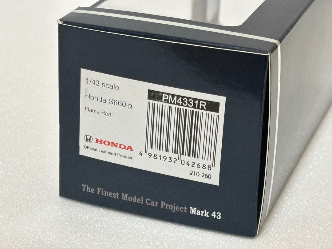MARK43 ホンダ S660 α フレームレッド　1/43