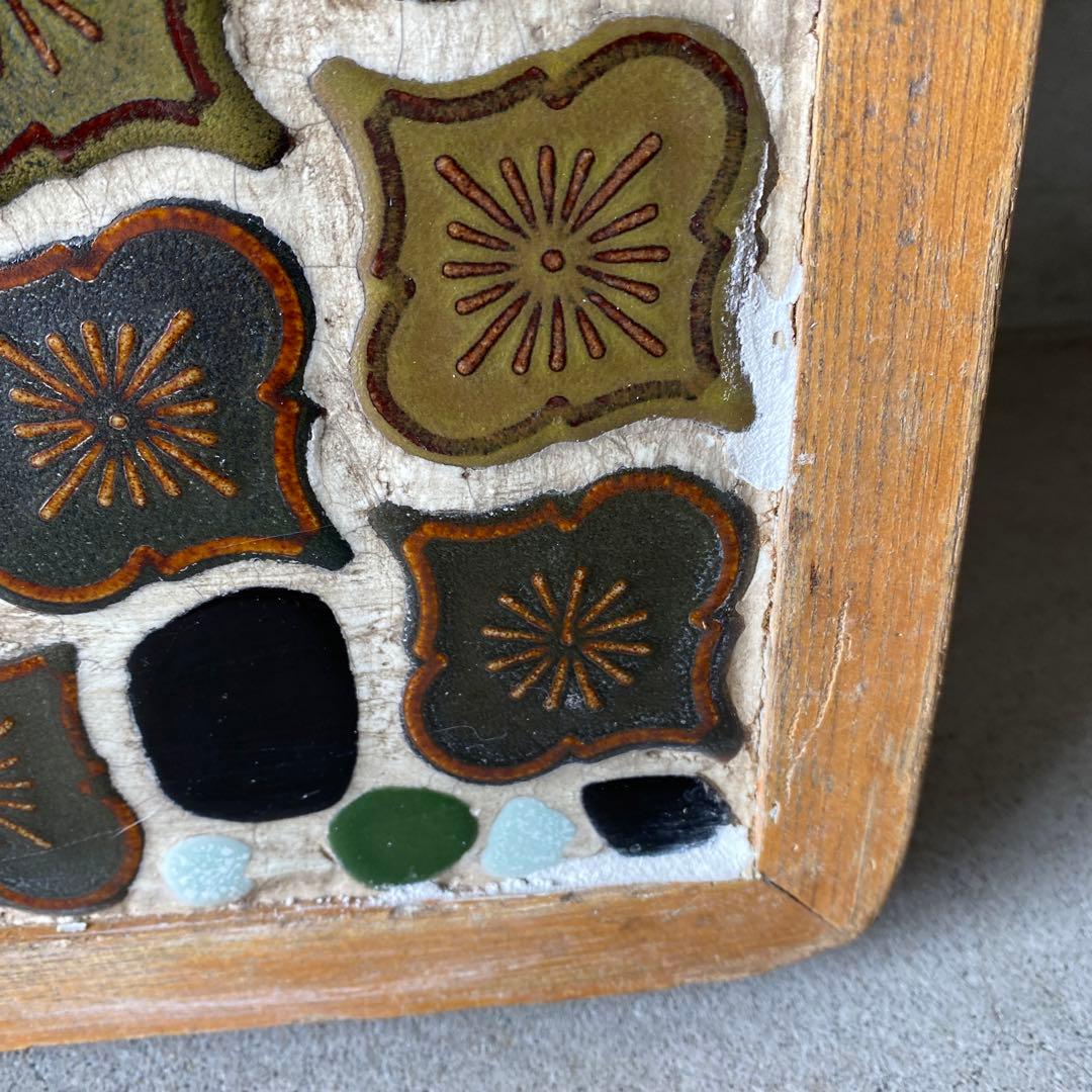 ストーブ台　薪ストーブ　タイル張り　古民家　昭和レトロ　b3