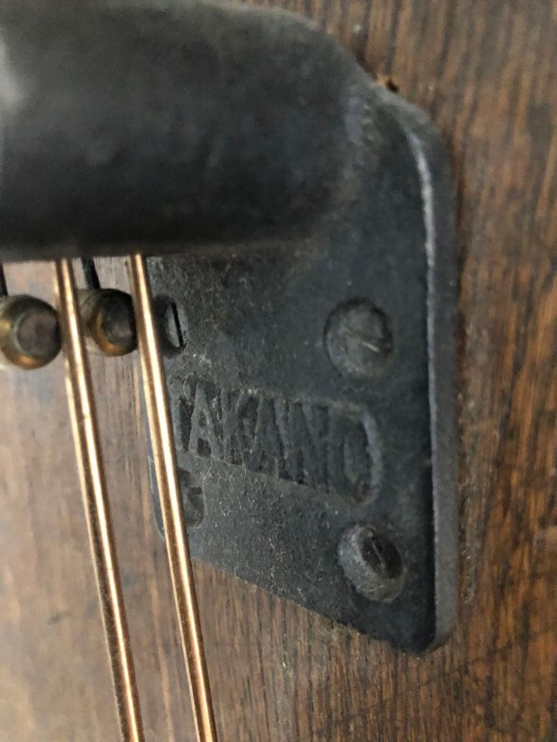 振り子式アナログ時計 木製ダークブラウン(修理必要)