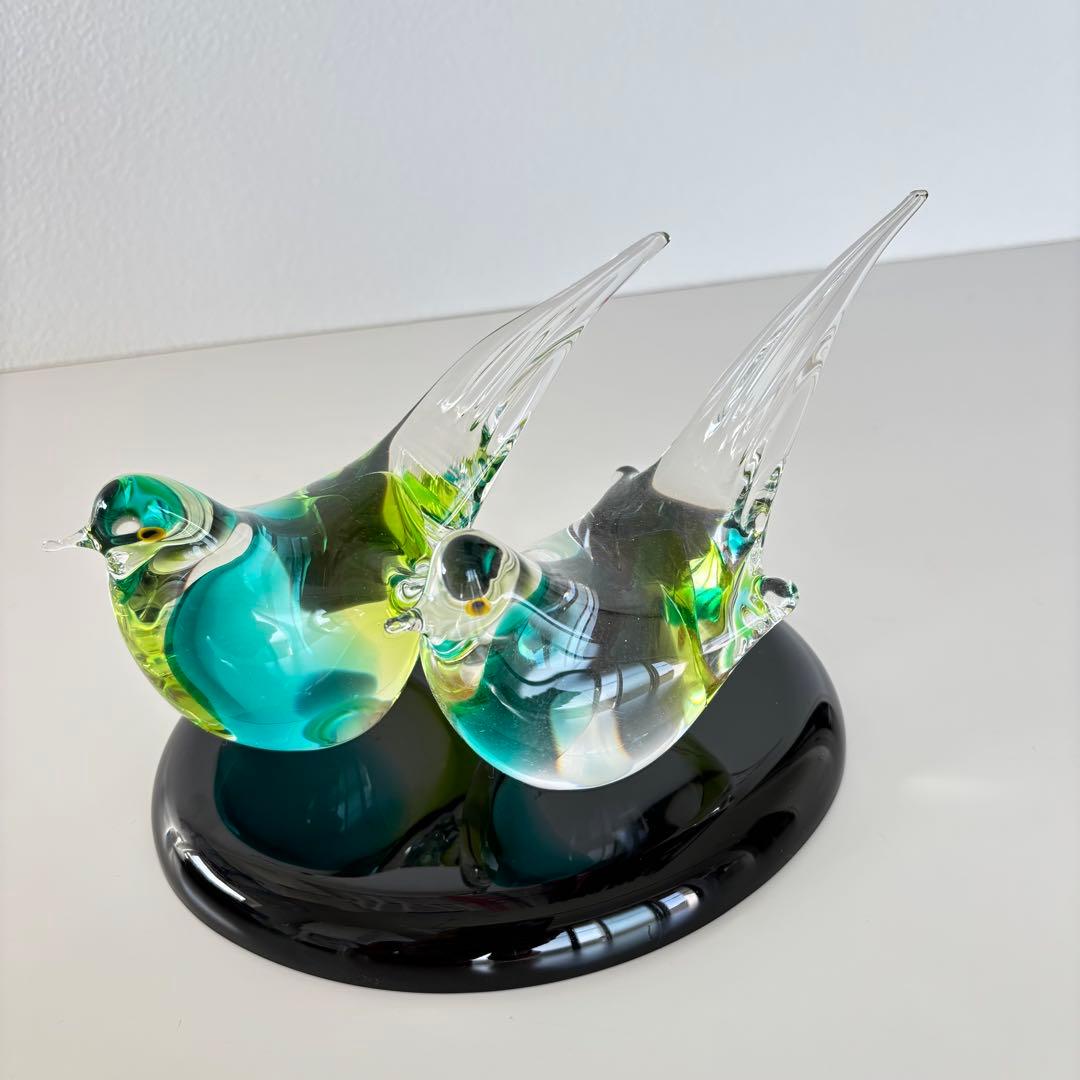 マルティグラス鳥オブジェ 2羽セット - メルカリ