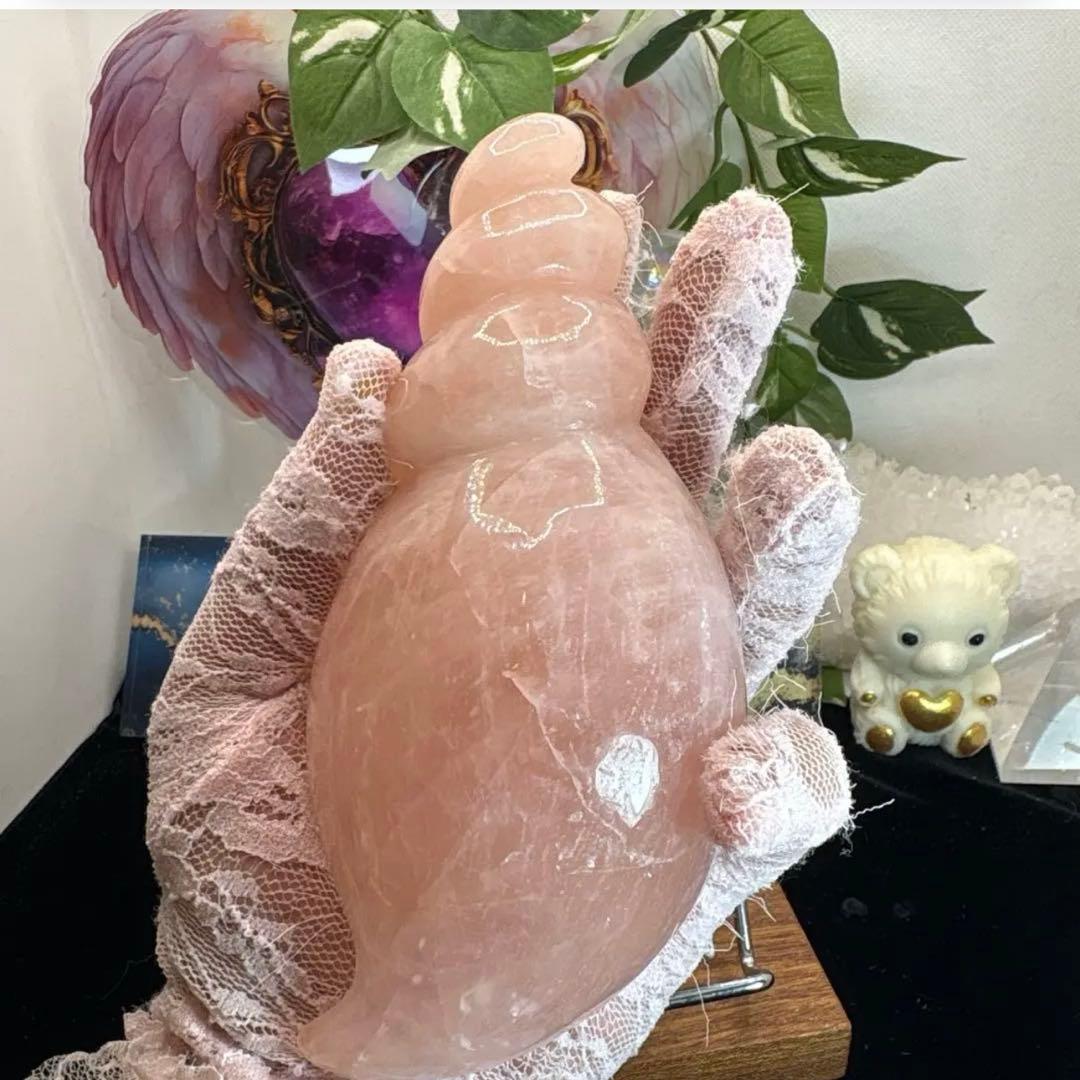 Sachi様 ローズクォーツ巻貝♡♡BIGサイズNo.1965
