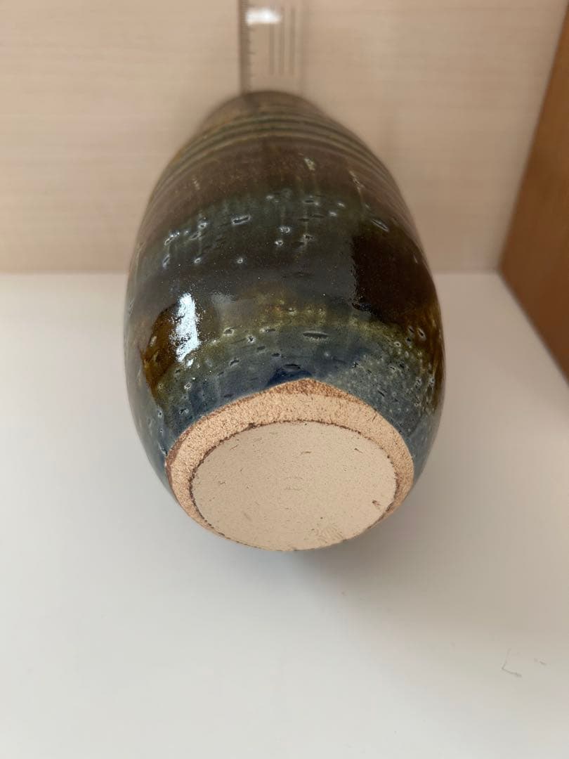 陶芸家 中島翁介 作 花瓶 木箱あり 陶器 花器 民藝 作家物