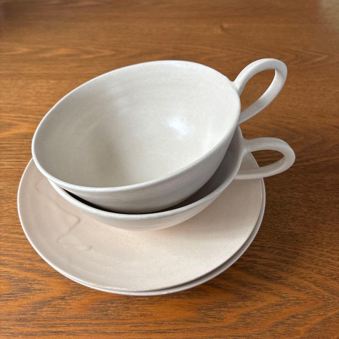 櫻井美奈子オルミナキルンさんのスープカップ&ソーサー1客 新品、未使用