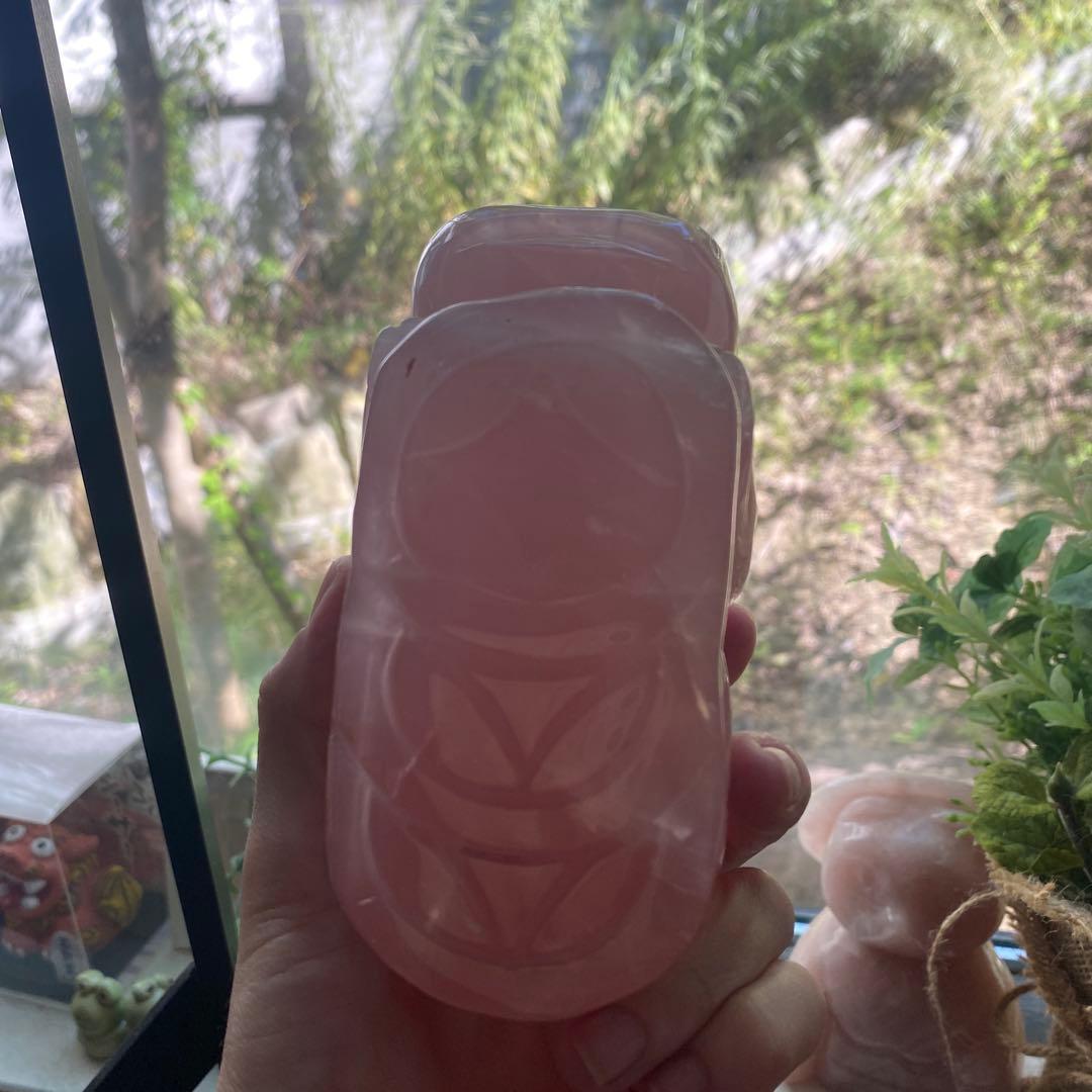 ローズクォーツ　BIG貔貅　淡いピンク品質良♡1キロ超