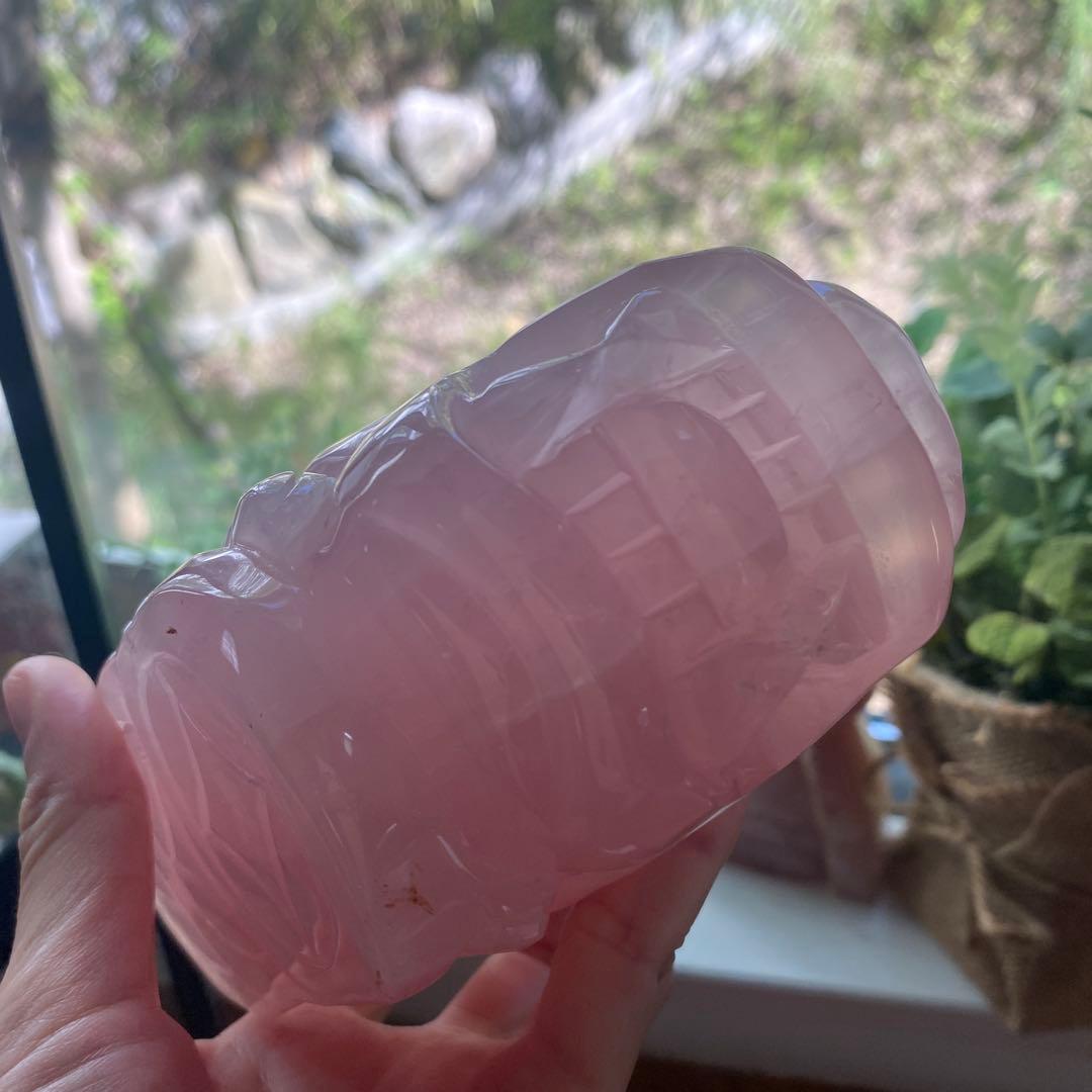 ローズクォーツ　BIG貔貅　淡いピンク品質良♡1キロ超