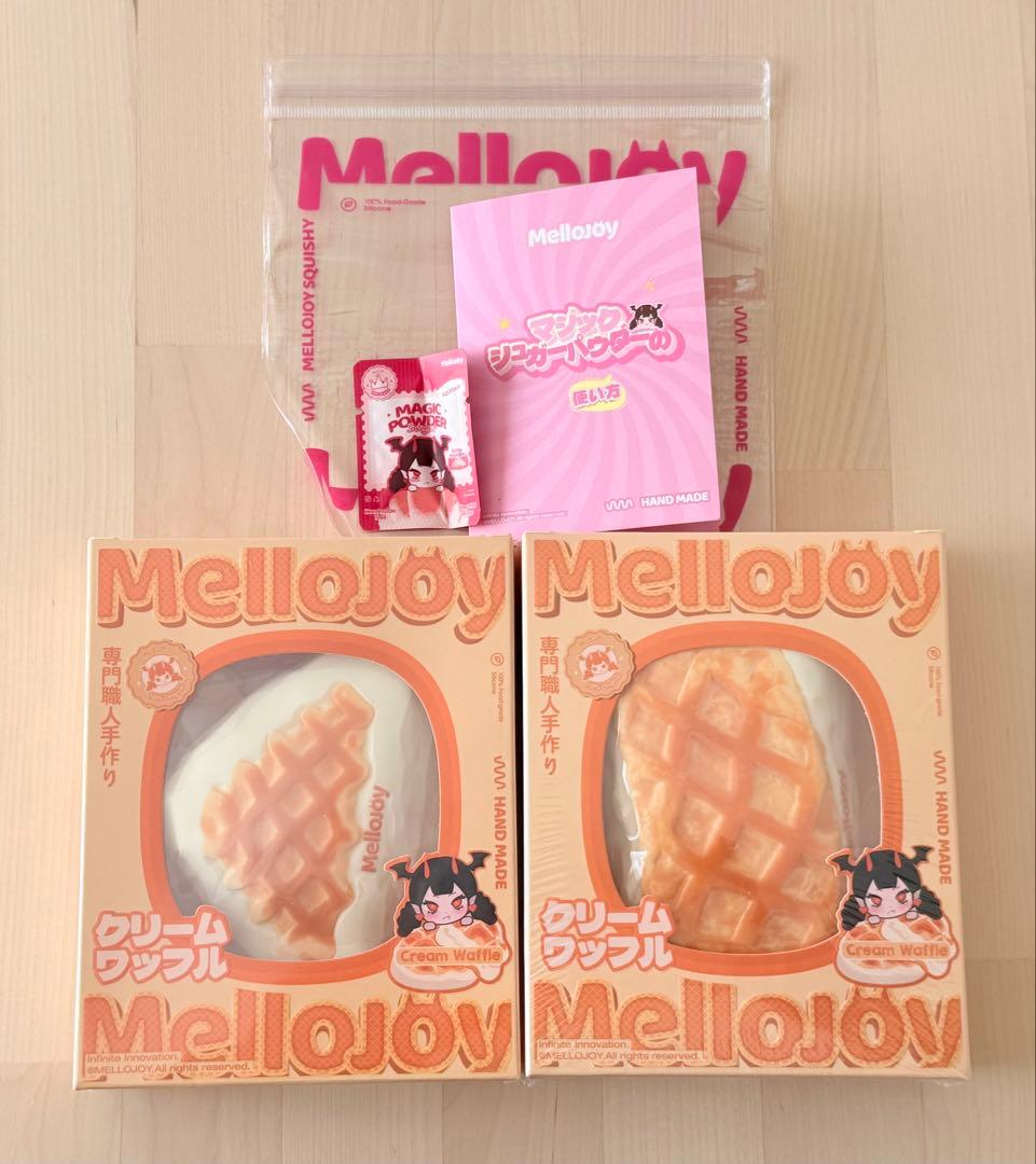 Mellojoy スクイーズ クリームワッフル 未開封 三角 四角 スクエア