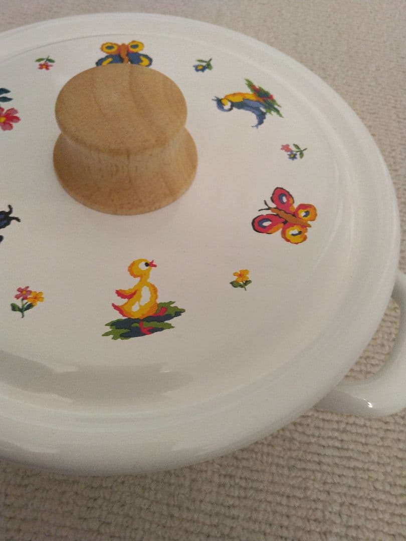 【最終価格！】未使用品✴フェイラー　ハイジ　ホーロー鍋 花と蝶のデザイン