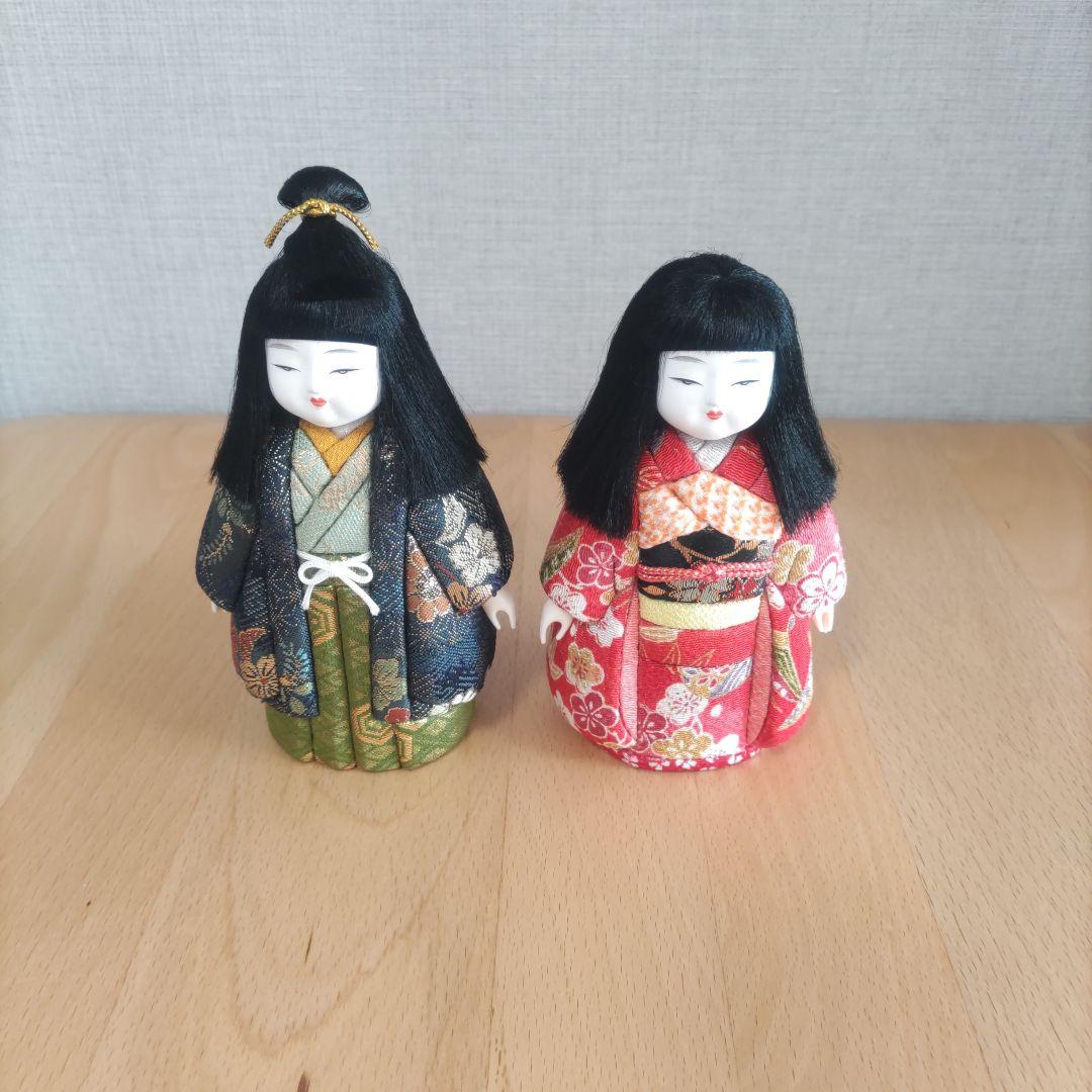 木目込人形　《豆市松》木目込み