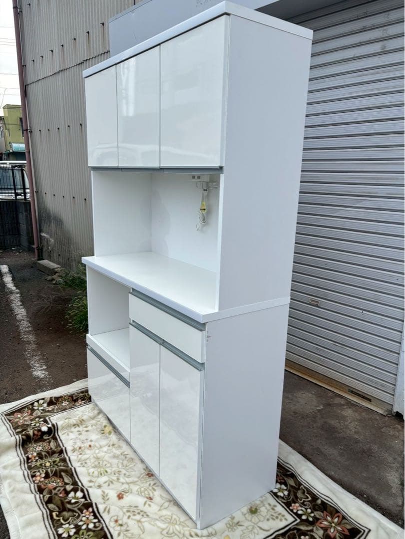 にょん　土井インテリヤ 食器棚 キッチンボード レンジボード H190.5