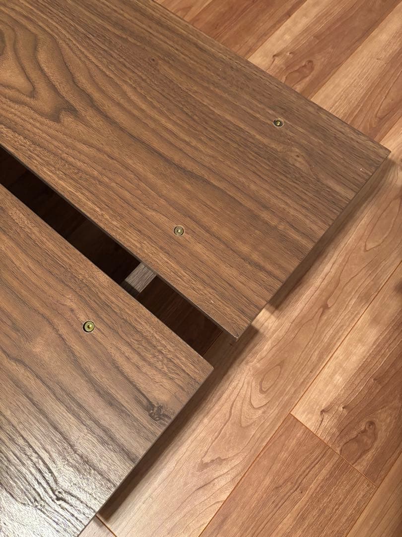 【ざわち 倉庫整理出品中さま専用】LOWYA 木目調ローベッドセミダブル