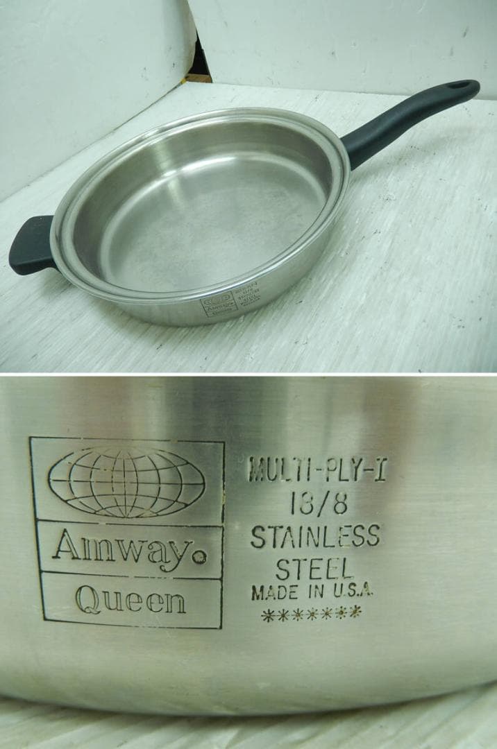 アムウェイ　Ａｍｗａｙ■クイーン■ウォック（フライ鍋）と片手鍋■２点　まとめて