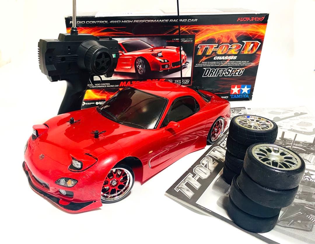 タミヤ TT-02D ドリフトスペックRX7 プロポ一式 新品ドリタイ等OP多数