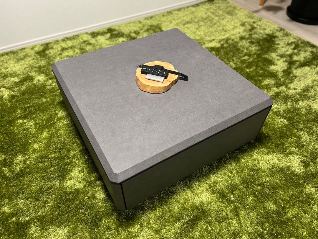 【新品・未開封】セラミック調ローテーブル/センター　グレー（暮らしのデザイン）