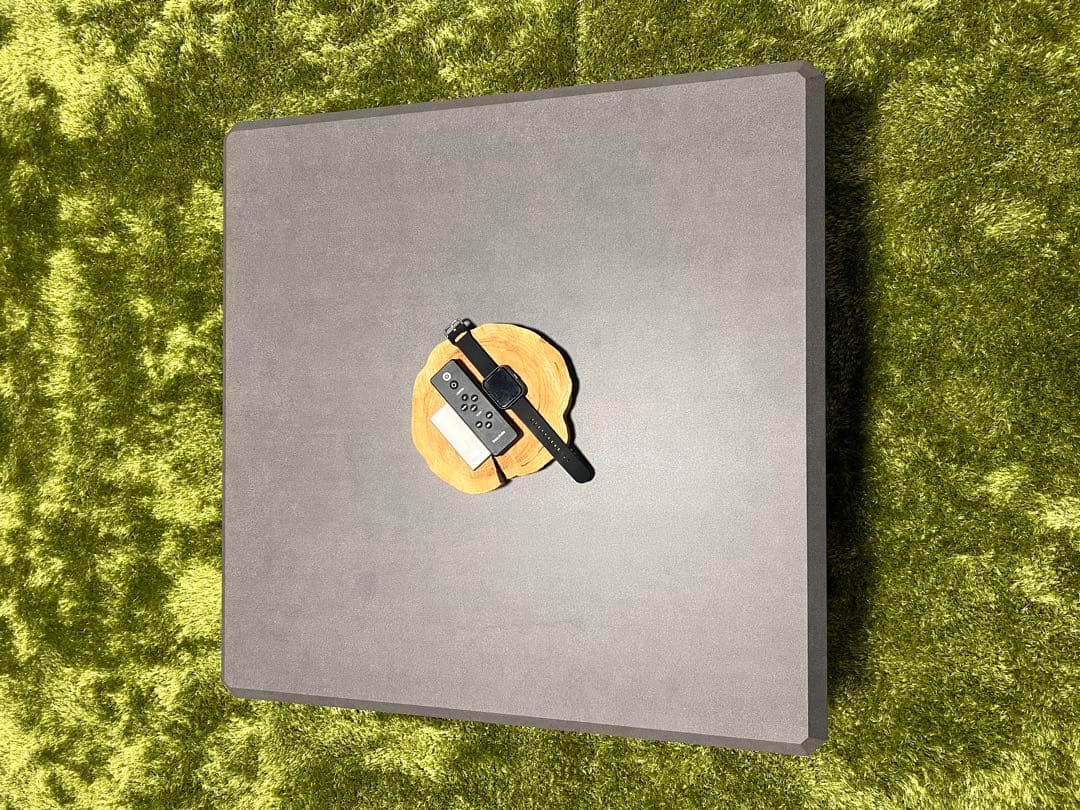 【新品・未開封】セラミック調ローテーブル/センター　グレー（暮らしのデザイン）