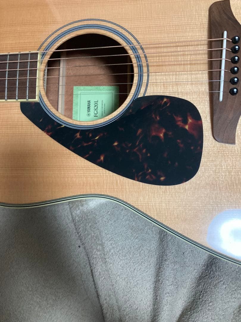 YAMAHA FG820L 左利き用 アコギ カポ、チューナー付き