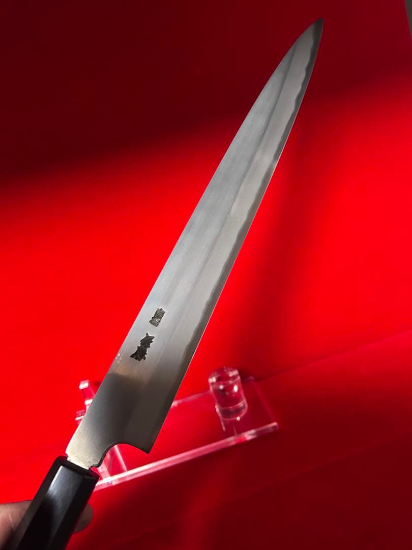 01581 包丁　柳刃　尺　保勝　津軽打刃物　超細地肌有り　切味抜群　箱付