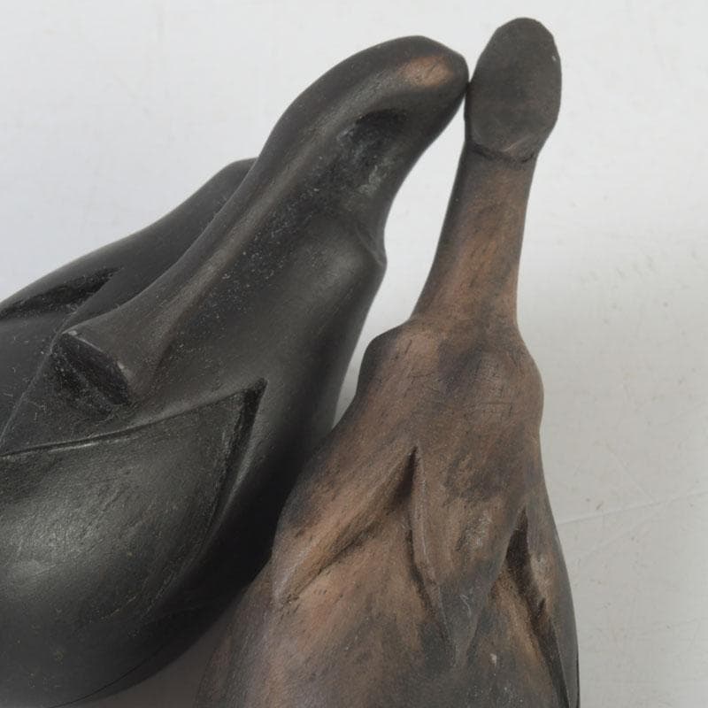 茶道具 瓢介作 黒柿 茄子香合 2点 共箱 V 9543