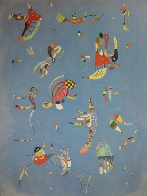 カンディンスキー、空の青、希少な画集より、状態良好、新品高級額