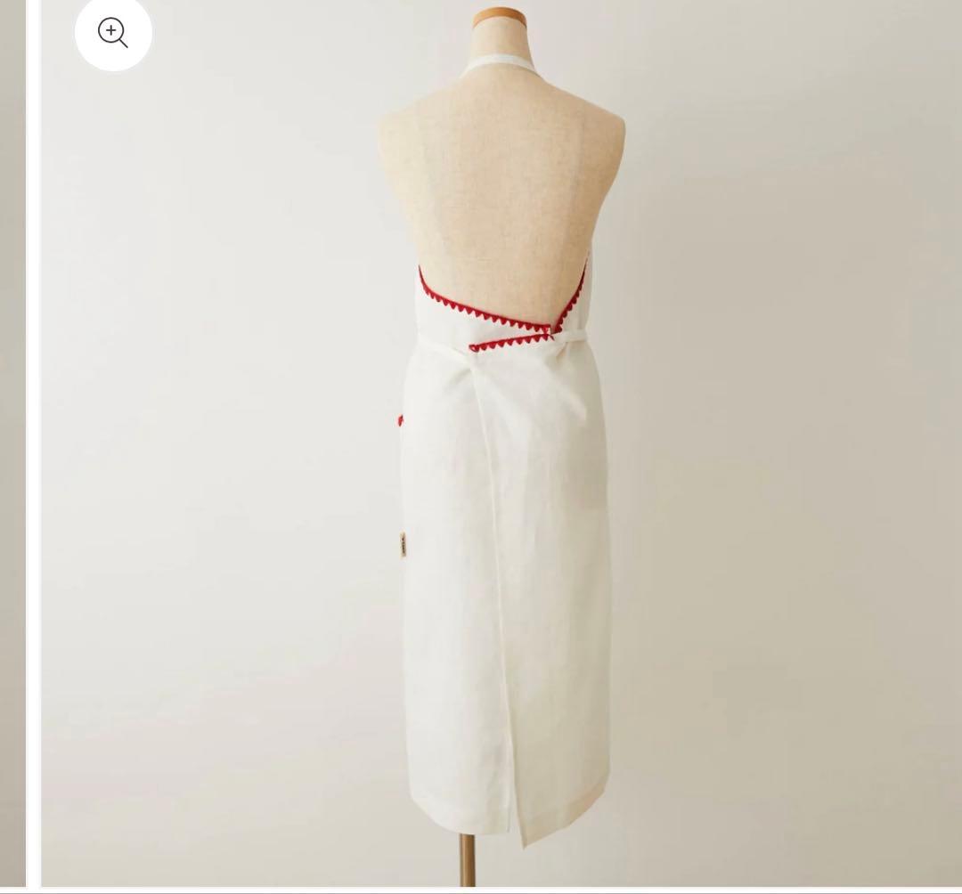 【新品】【新作】エプロン　TAKIMAKI ホワイト　クロス付