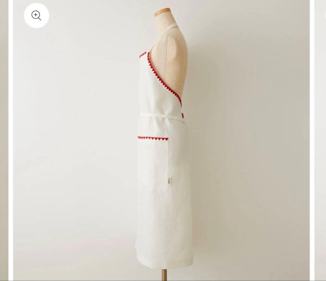 【新品】【新作】エプロン　TAKIMAKI ホワイト　クロス付