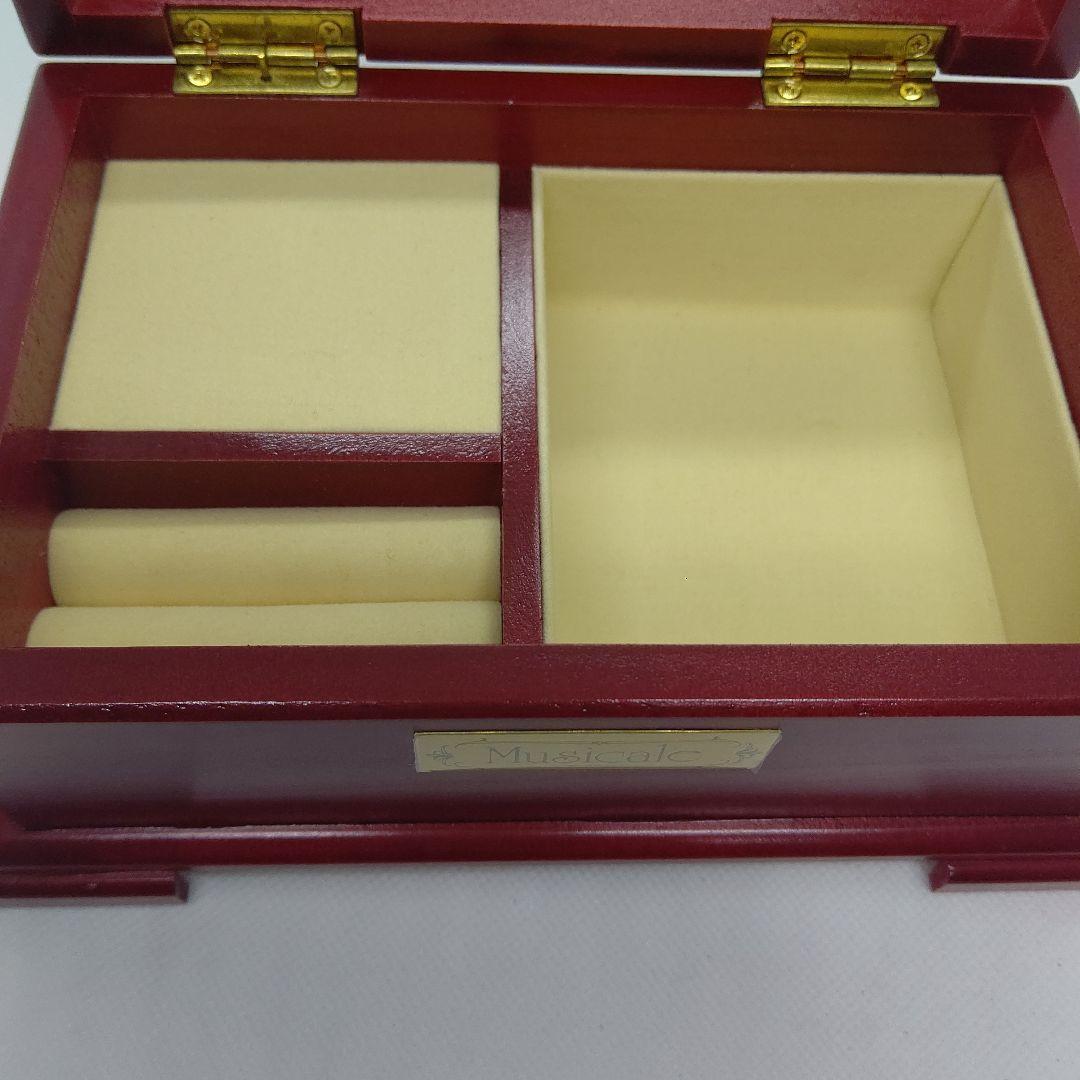 カメオ オルゴール付きジュエリーBOX 木製 宝石箱