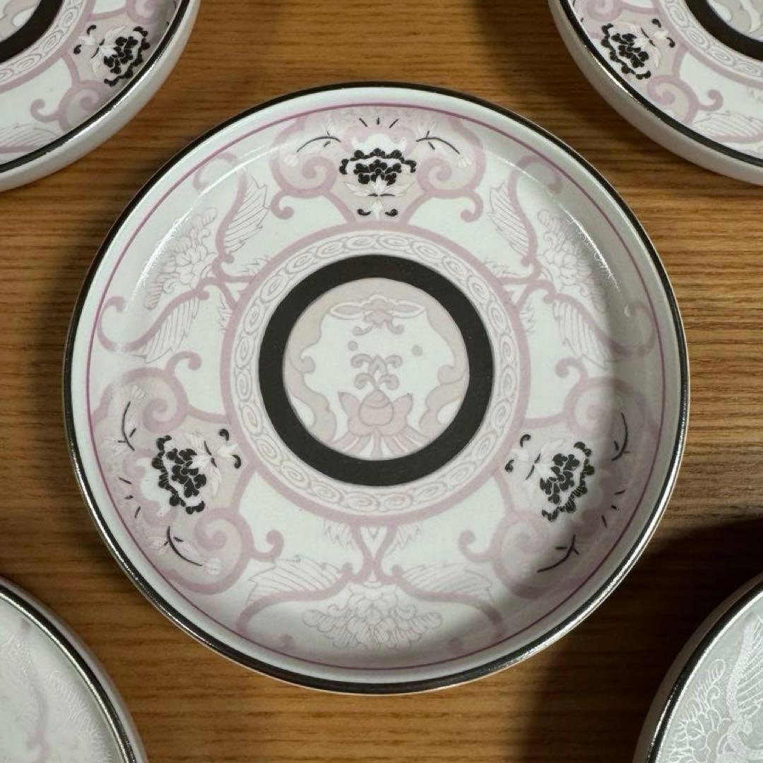 アリタポーセリンラボ JAPAN CHERRY 銘々皿 古伊万里草花紋 5枚組☆