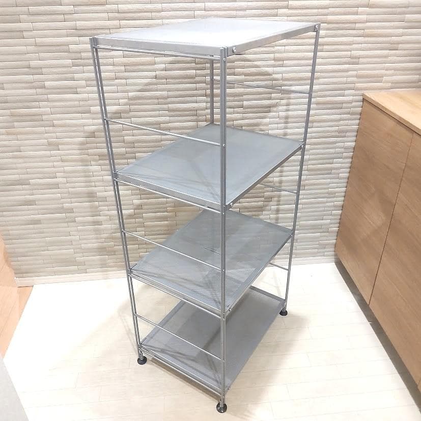 ★廃盤品★ 無印良品 スチール ユニットシェルフ シルバー メッシュ
