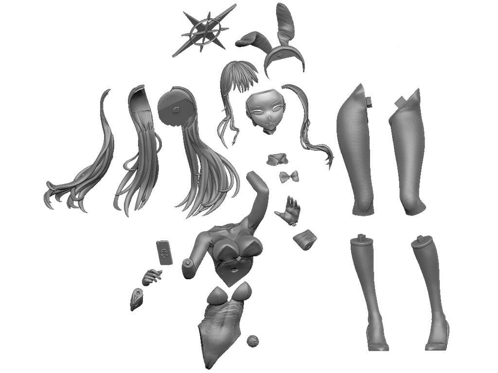 ガレージキット ブルーアーカイブ サオリ バニー / 未塗装未組立