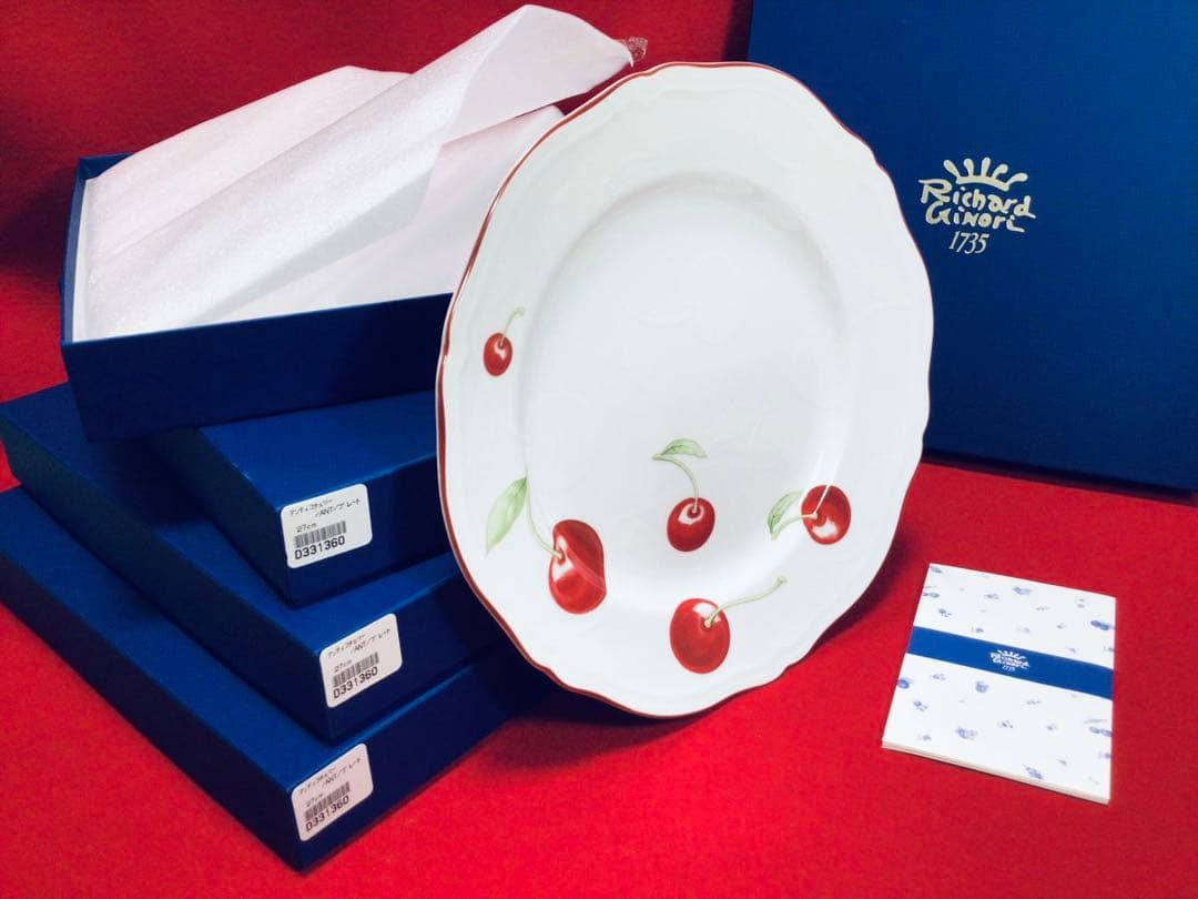 リチャードジノリ アンティコチェリー 27cm プレート 4枚セット 未使用品