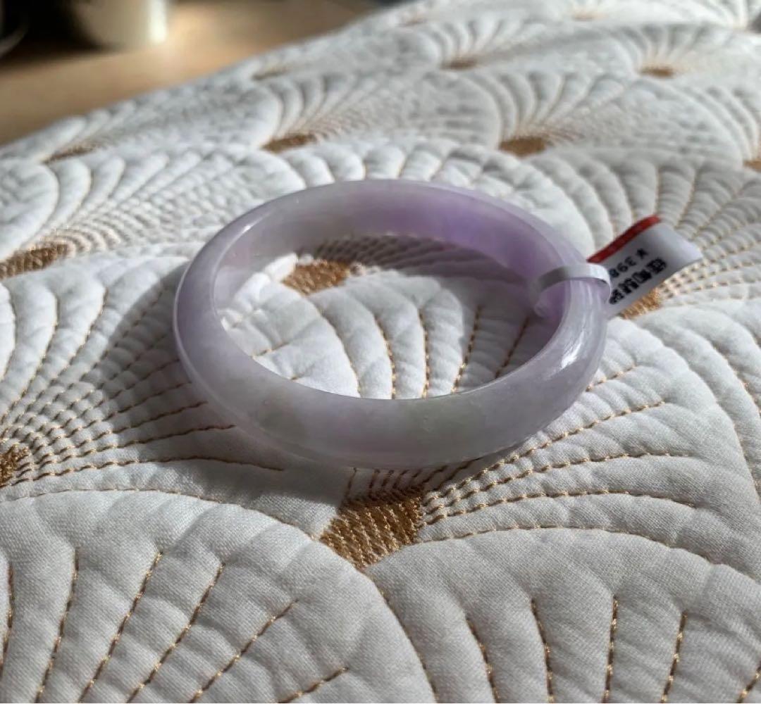 鑑別書付ミャンマー産 天然本翡翠 ラベンダー