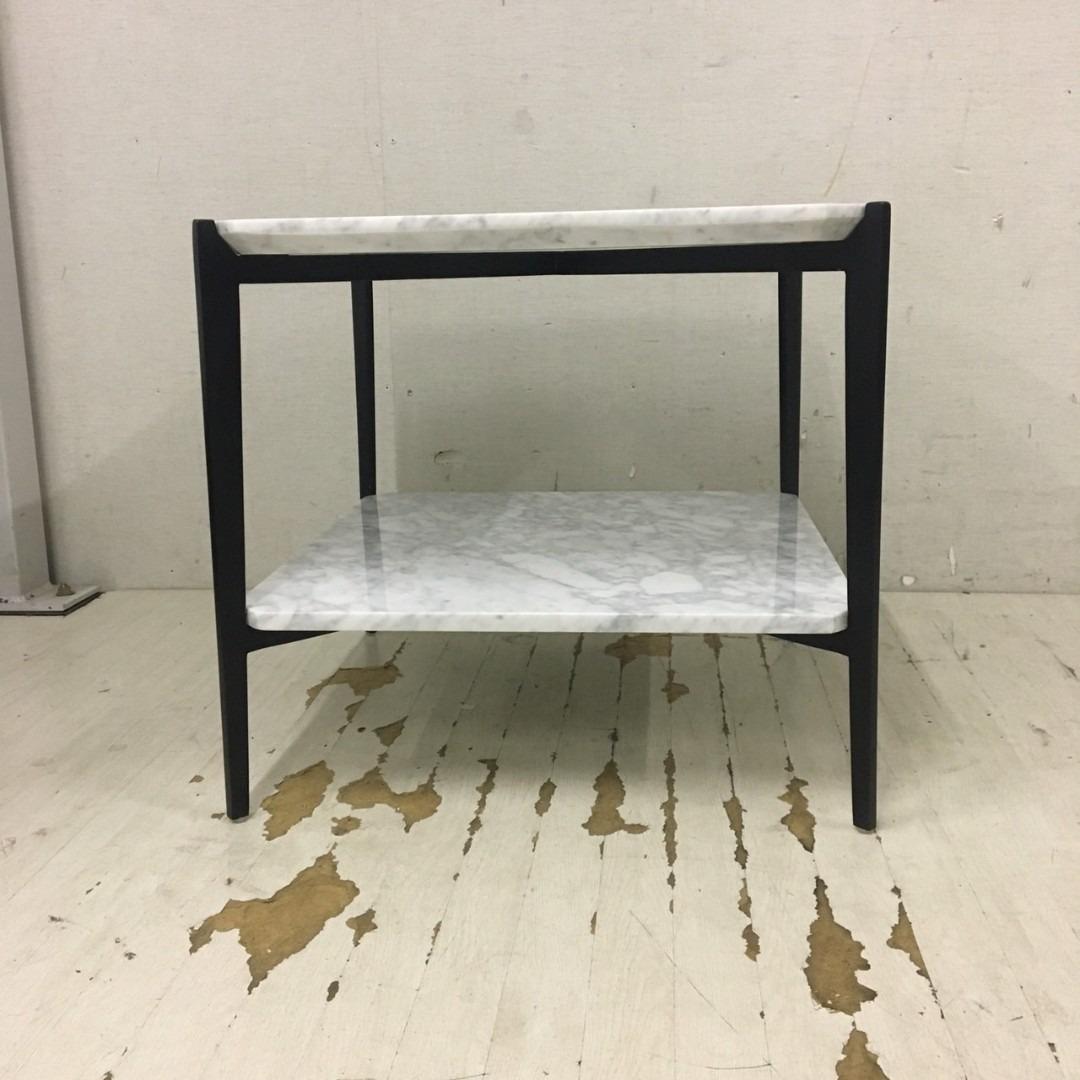 25023 大理石サイドテーブル　2段　幅50cm