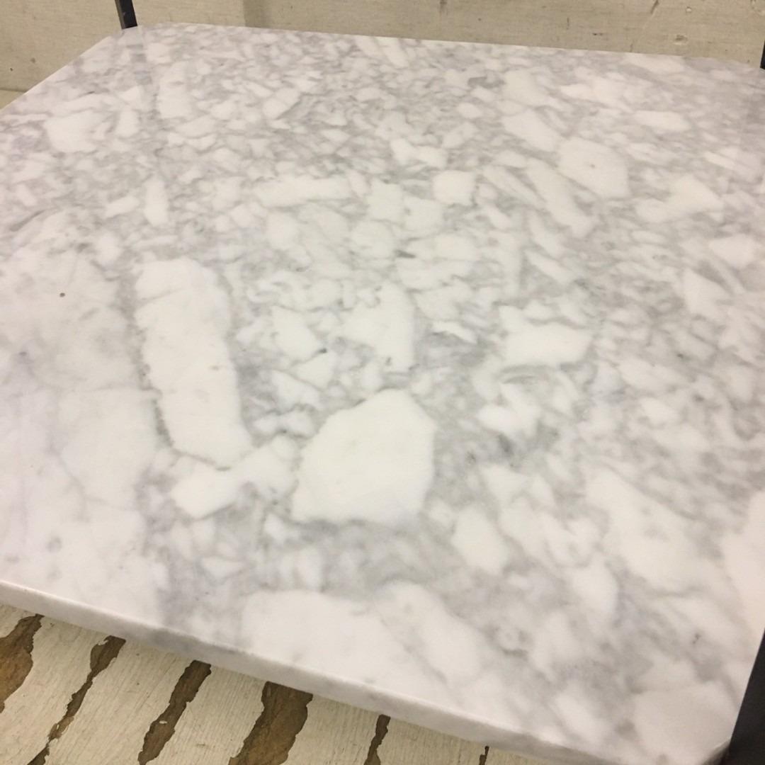 25023 大理石サイドテーブル　2段　幅50cm