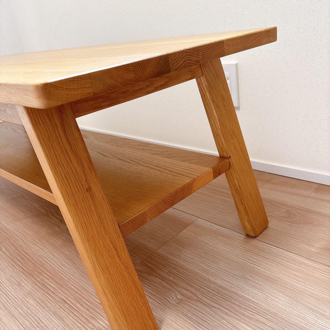 無垢 テーブル ナチュラルウッド ローテーブル カフェテーブル 無印好きの方にも