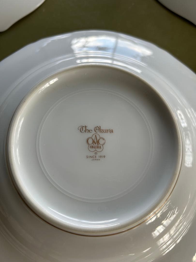 【大倉陶園】ディナー深皿プレート6枚②