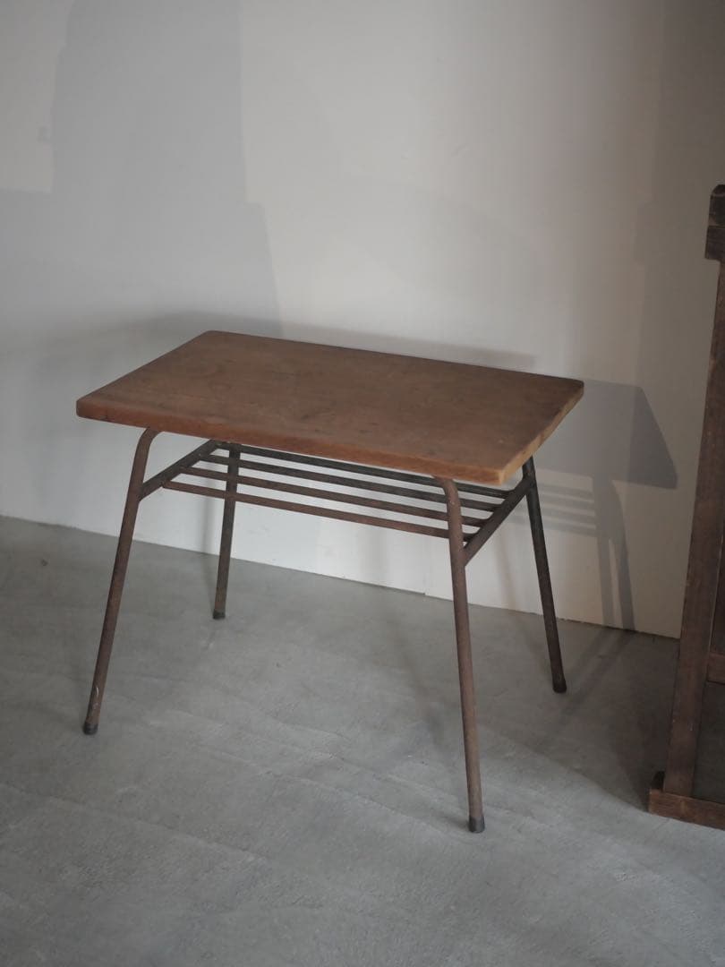 ①コーヒーテーブル　サイドテーブル　机　古家具　古道具　アンティーク　昭和レトロ