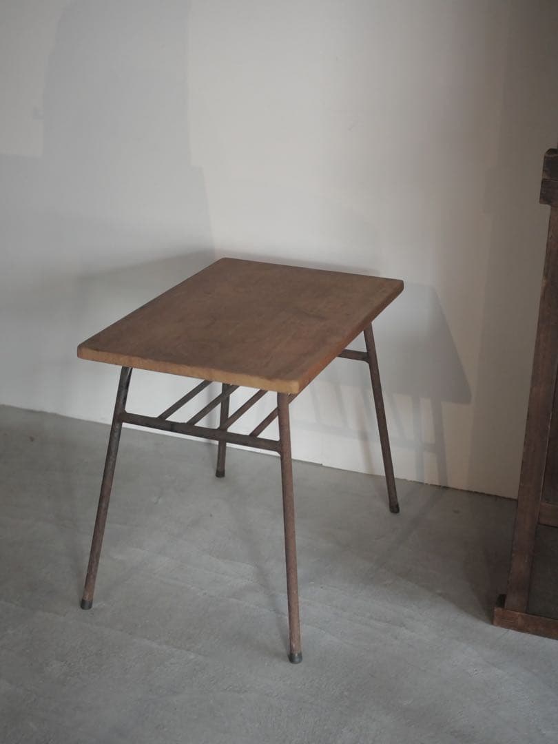 ①コーヒーテーブル　サイドテーブル　机　古家具　古道具　アンティーク　昭和レトロ