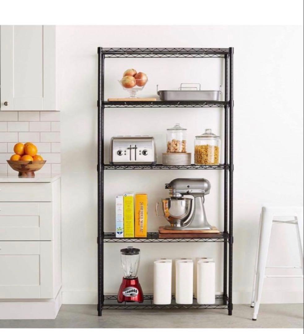 【2個】5段スチールラック キャスターなし幅91.4奥行35.6高さ183cm