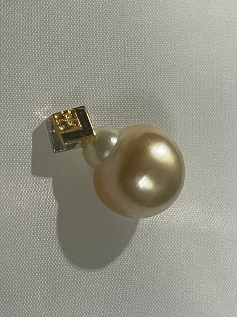 K18/WG コンビ 真珠12mm ペンダントトップ 4.9g
