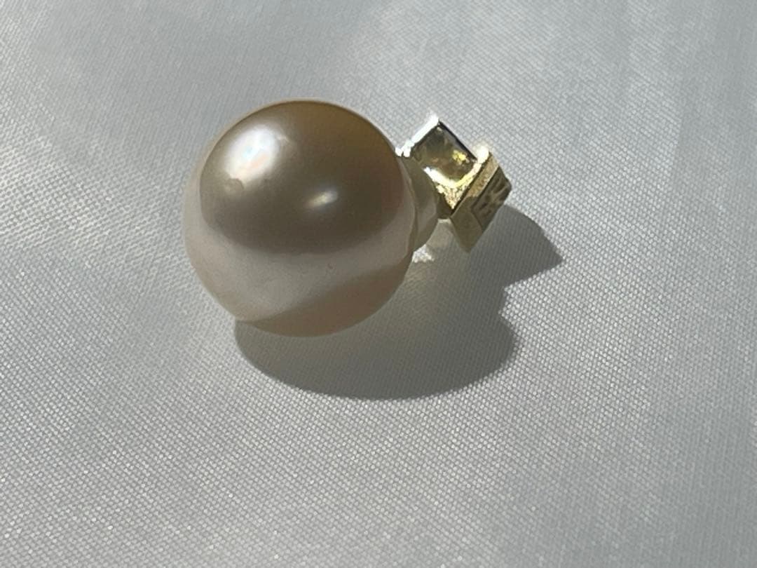 K18/WG コンビ 真珠12mm ペンダントトップ 4.9g