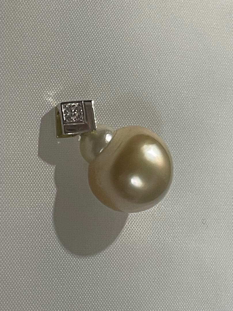 K18/WG コンビ 真珠12mm ペンダントトップ 4.9g