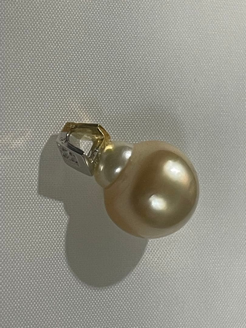 K18/WG コンビ 真珠12mm ペンダントトップ 4.9g