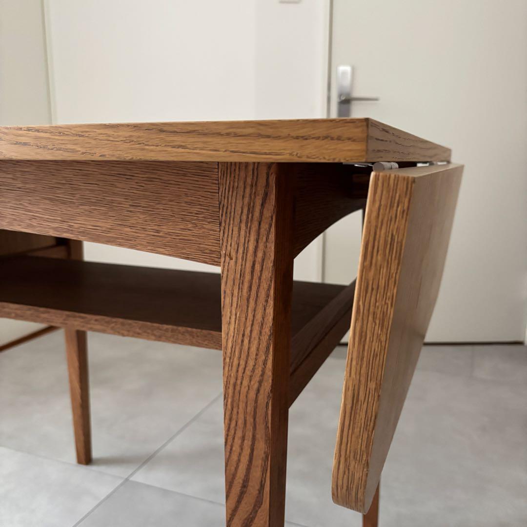 unico KURT バタフライテーブル 収納棚付き 伸長式（送料込み） - メルカリ