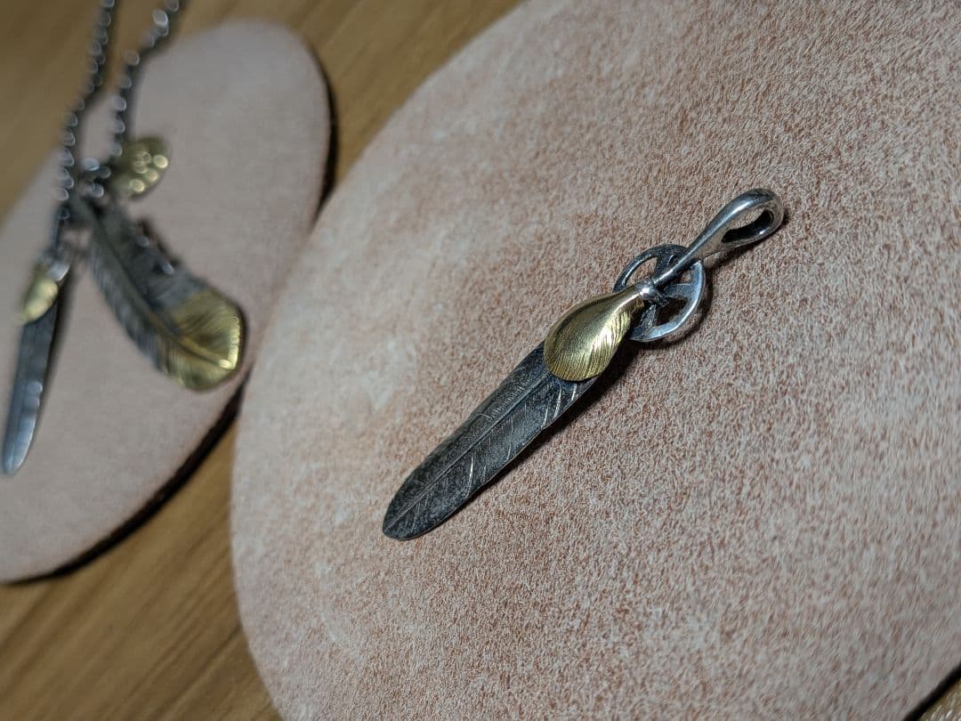 金ハート付ストレートフェザー・ハートホイールフェザー 【大】①