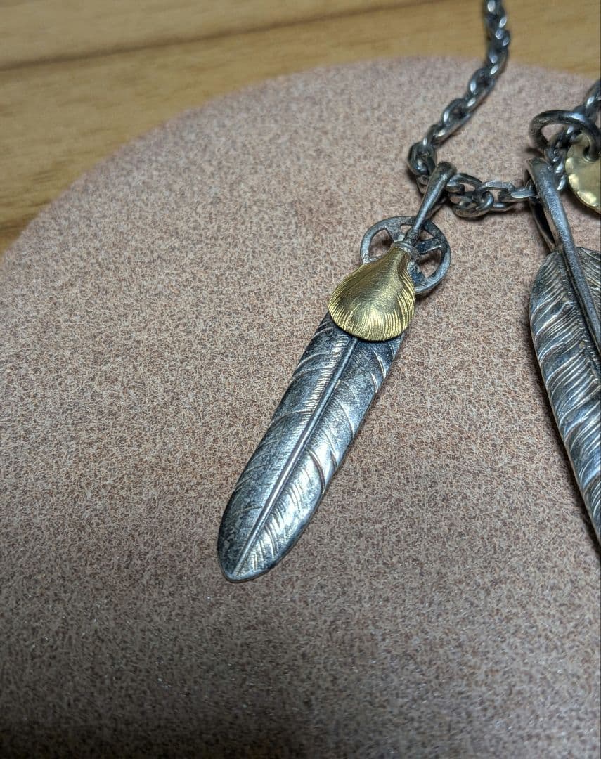 金ハート付ストレートフェザー・ハートホイールフェザー 【大】①