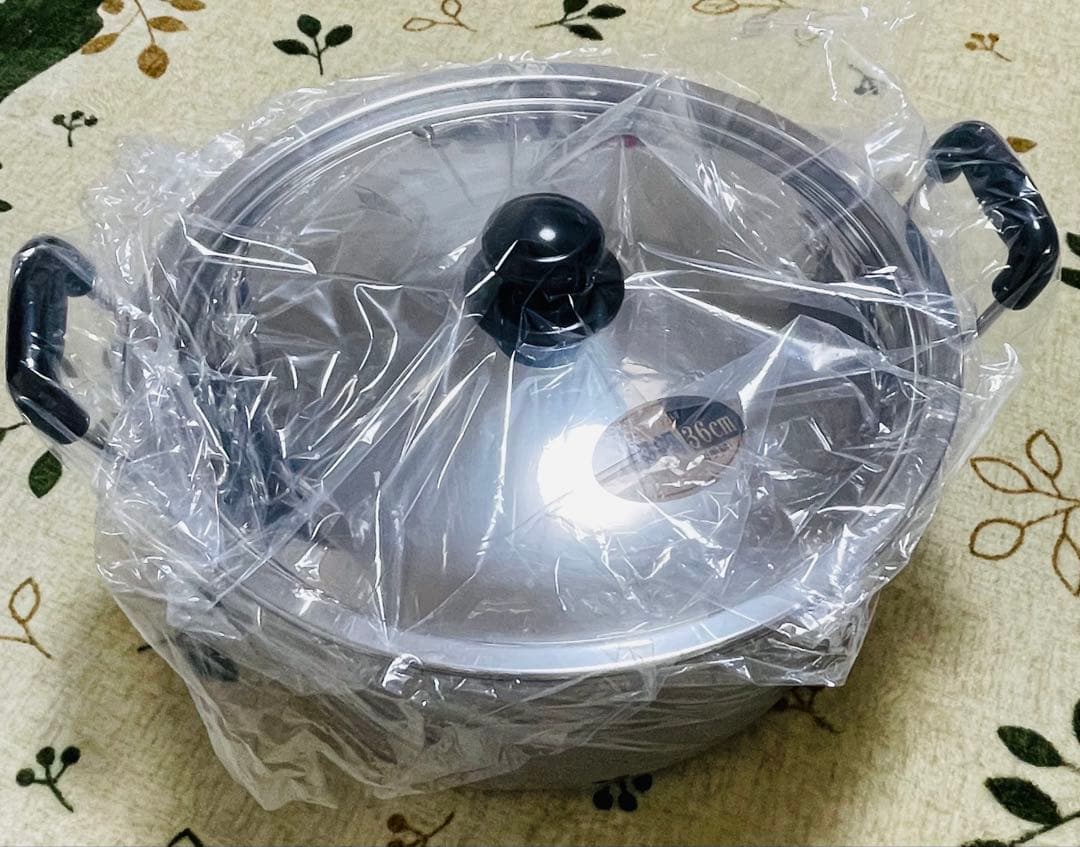 SA ステンレス プラ柄 厚板実用鍋 36cm 遠藤商事株式会社 鍋 IH 両手