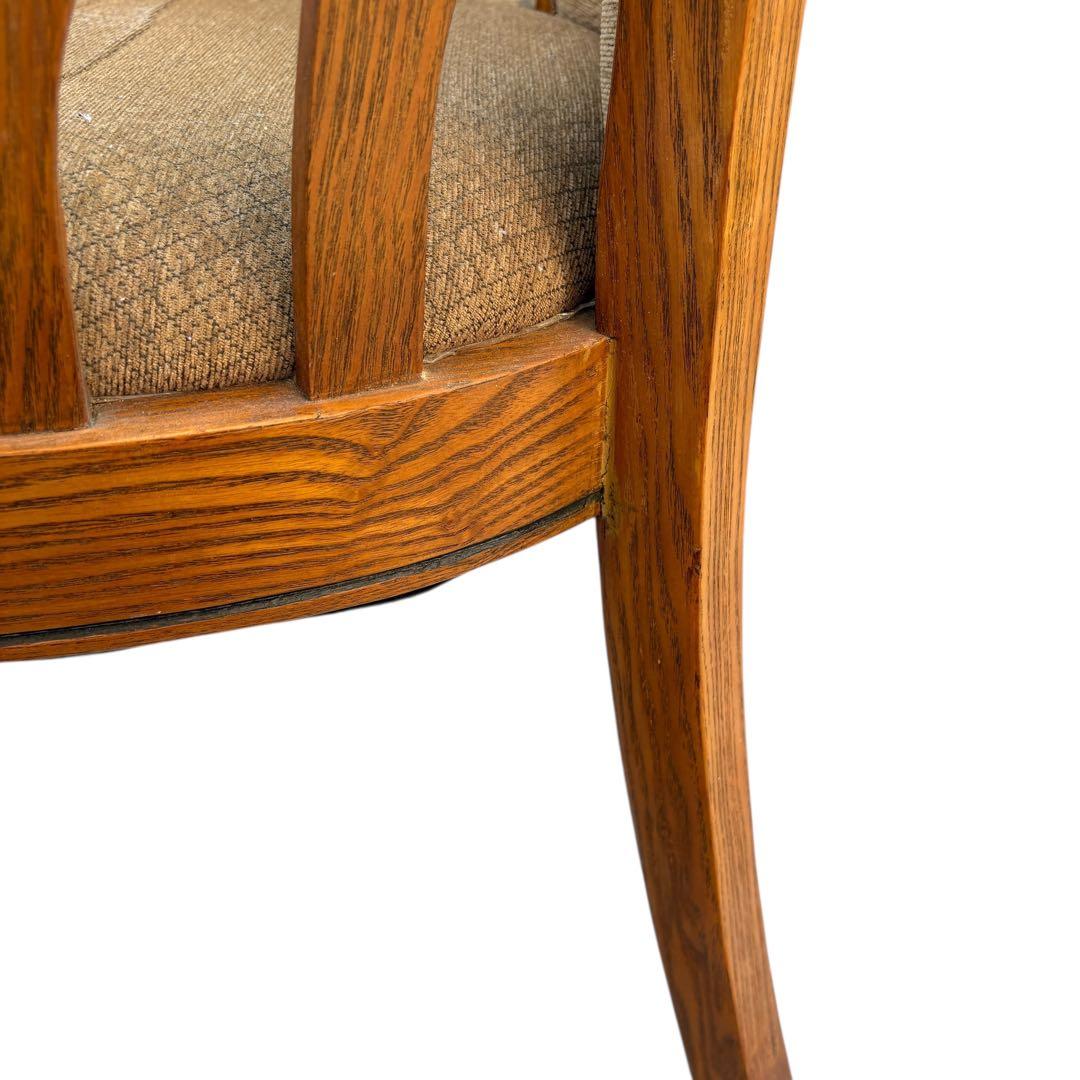 ① アンティーク 椅子 ヴィンテージ インテリア 木製チェア　スタッズ　1人用