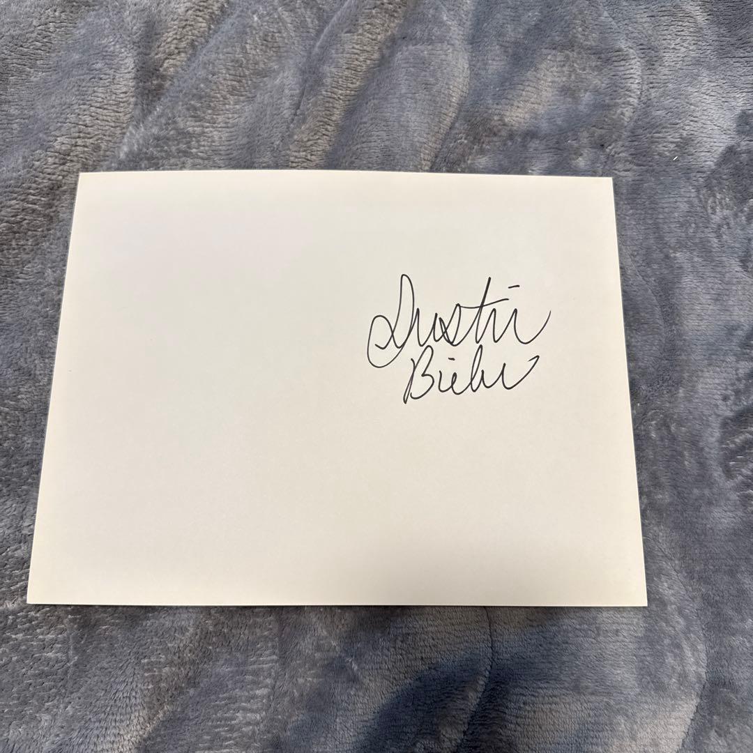 ジャスティン・ビーバー Justin Bieber 生サイン 2枚セット 60個超え