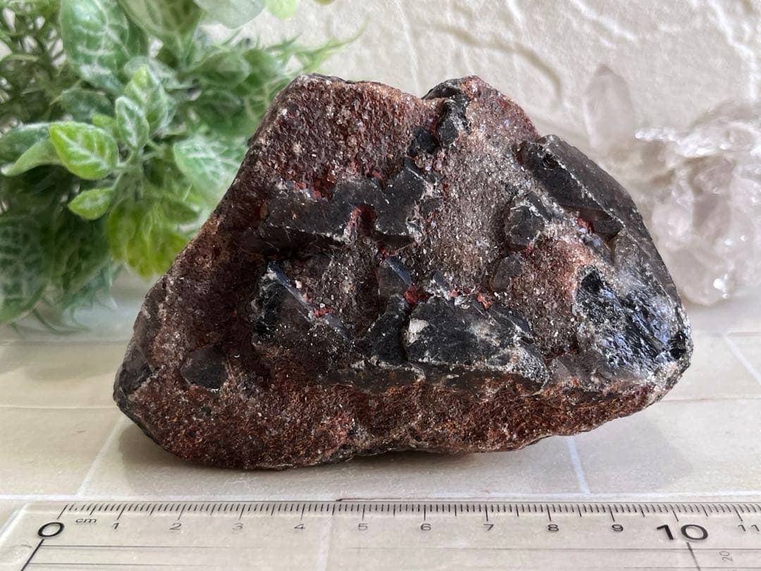 エッチドクォーツ　モリオン　黒水晶　原石　ラフストーン 蝕像水晶