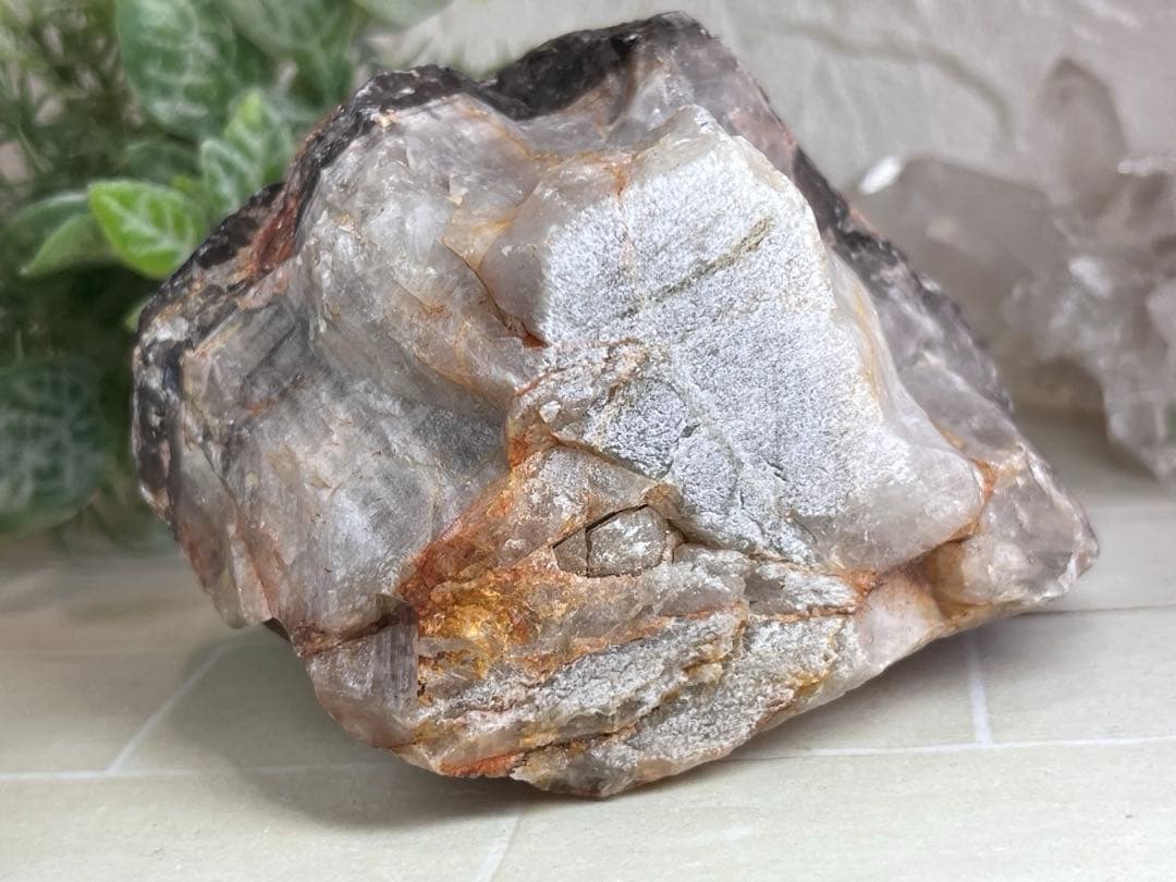 エッチドクォーツ　モリオン　黒水晶　原石　ラフストーン 蝕像水晶