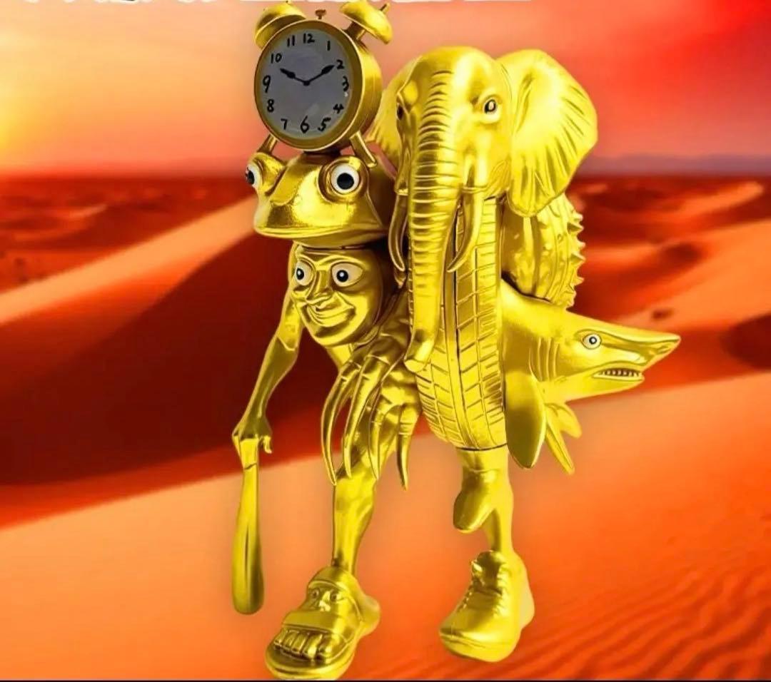 新品 イタリアンブレインロット 組み立てゴールドフィギュア 人形 金色